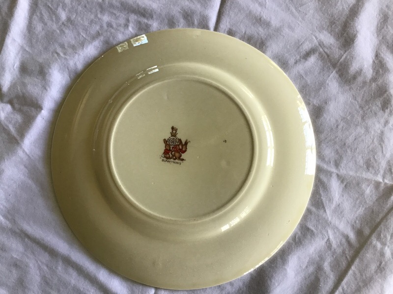 Royal Doulton Bunnykins Mrs Moppets tea room Signed large plate